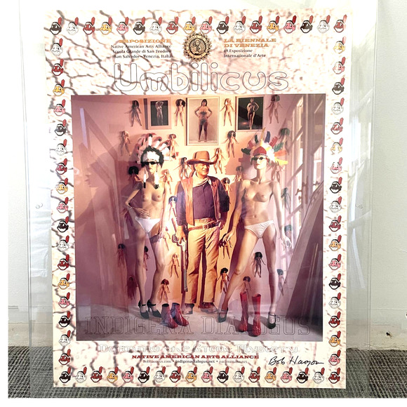 Exhibit Poster Indigena Dialogus Native American Art Alliance Signed Bob Haozous